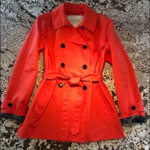 Coach red trench, size L
